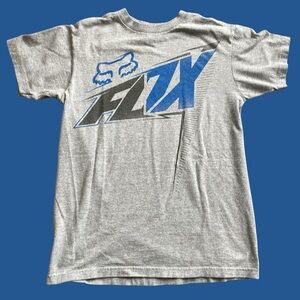 Vintage Fox gray and blue tee EUC small